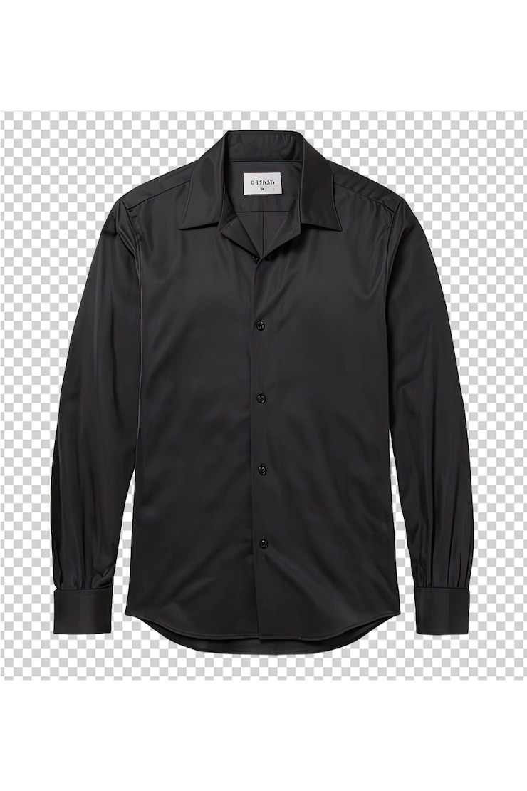 PSD una camicia nera con un tag bianco su di essa è mostrato