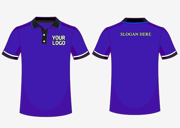 una camicia viola con le parole il tuo logo sopra