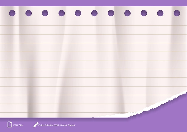 Una carta viola con motivo a linee