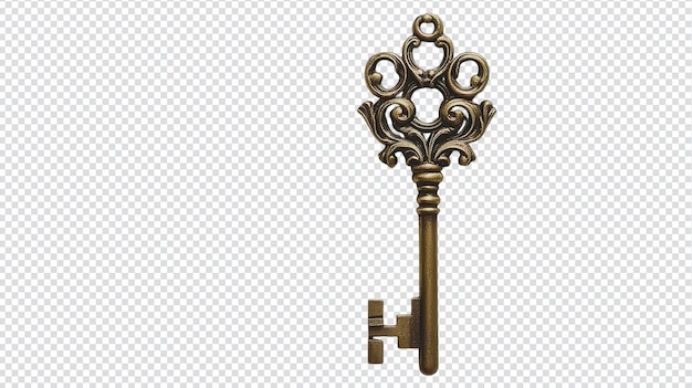 Una chiave in ottone d'epoca con dettagli intricati perfetta per scopi decorativi o come regalo unico per i collezionisti che mostrano l'artigianato e il fascino storico