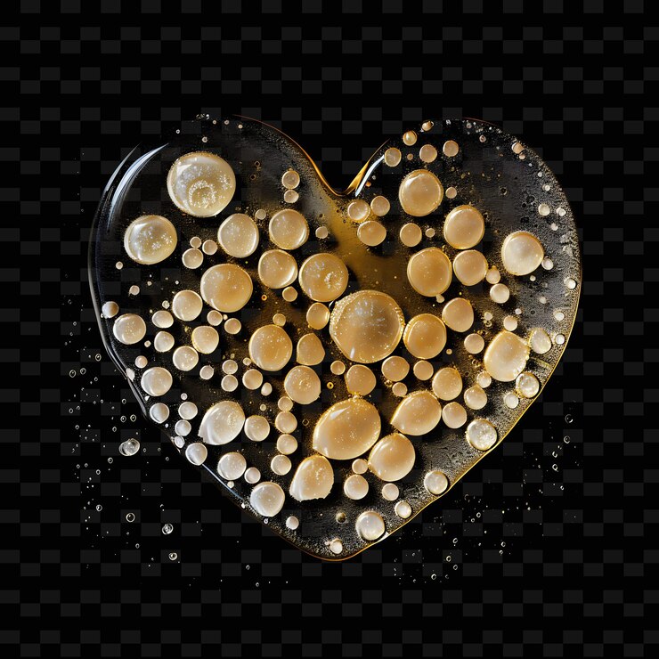 PSD una ciotola a forma di cuore con un liquido a forma di corazón all'interno