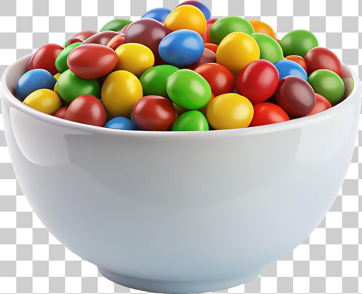 PSD una ciotola di caramelle colorate