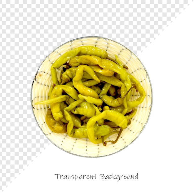 una ciotola di jalapenos con uno sfondo bianco