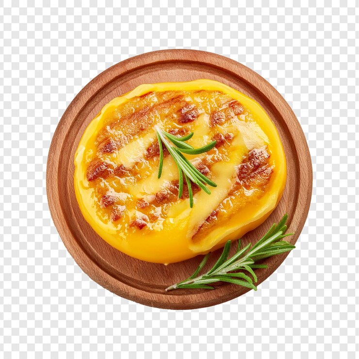 PSD una ciotola di legno con un ananas e un ramo di pino in cima