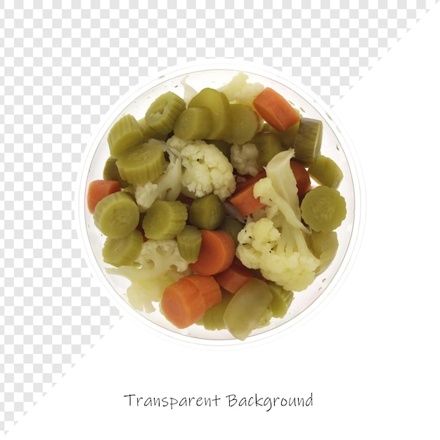 una ciotola di verdure con le parole " trasparenza " sul fondo