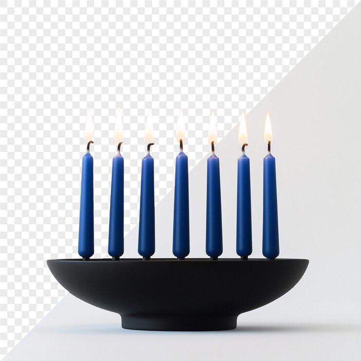 PSD una ciotola nera con candele che dicono "buon compleanno" su di essa