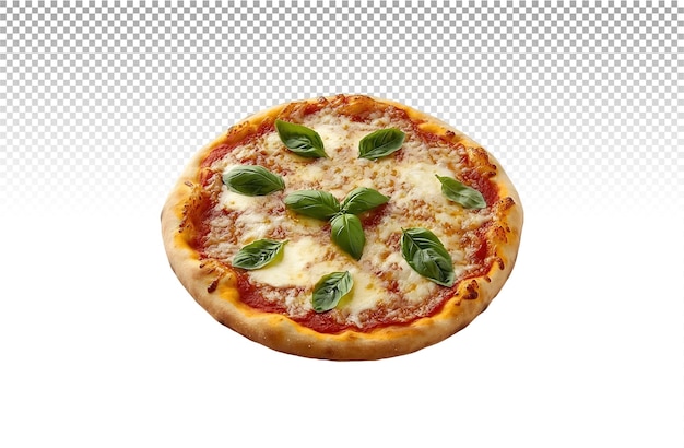 Una classica pizza Margherita con mozzarella di basilico fresco e salsa di pomodoro