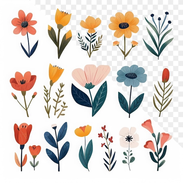 una collezione di fiori e piante per il giardino