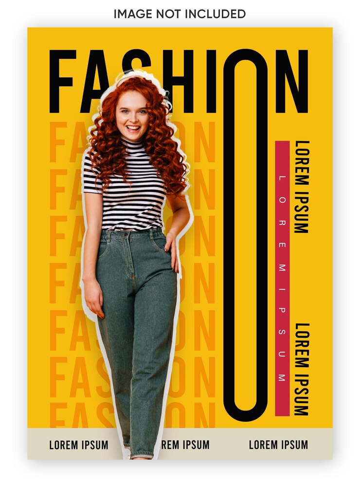 PSD una copertina di un poster di moda che dice la moda su di esso