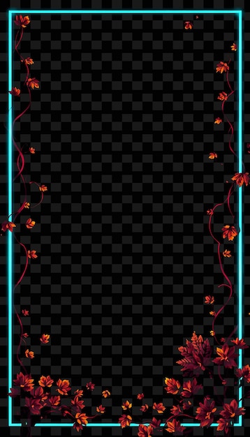 una cornice con fiori e uno spazio per il testo