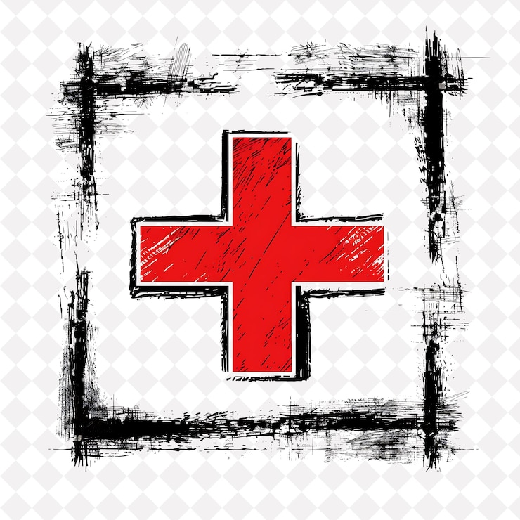 PSD una croce rossa con una croce rossa su di essa