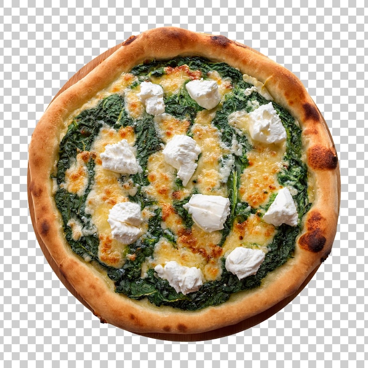PSD una deliziosa pizza al formaggio isolata su uno sfondo trasparente