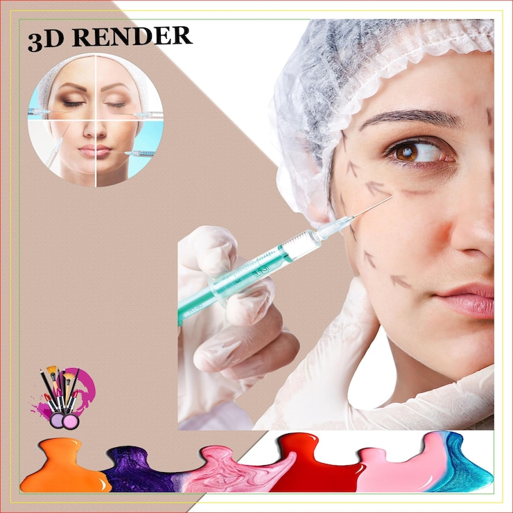 una donna sta tenendo una siringa che dice 3D