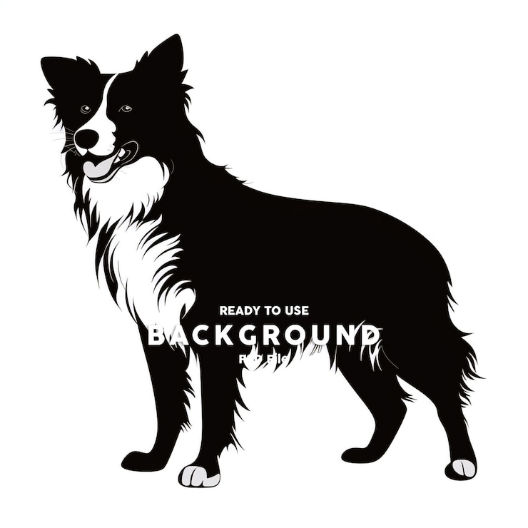 PSD una foto in bianco e nero di un cane con le parole difficili da vedere