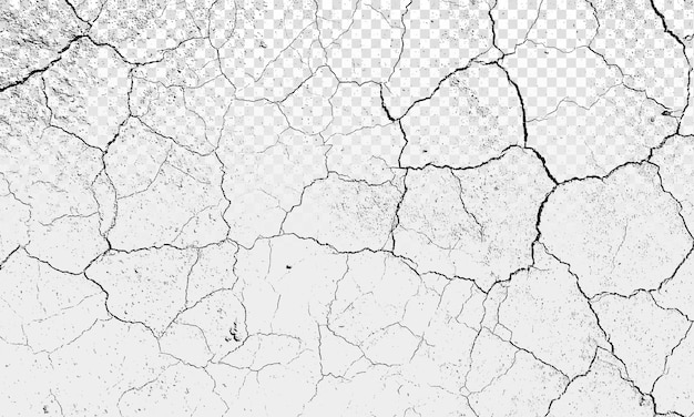 una foto in bianco e nero di una superficie rotta e rotta