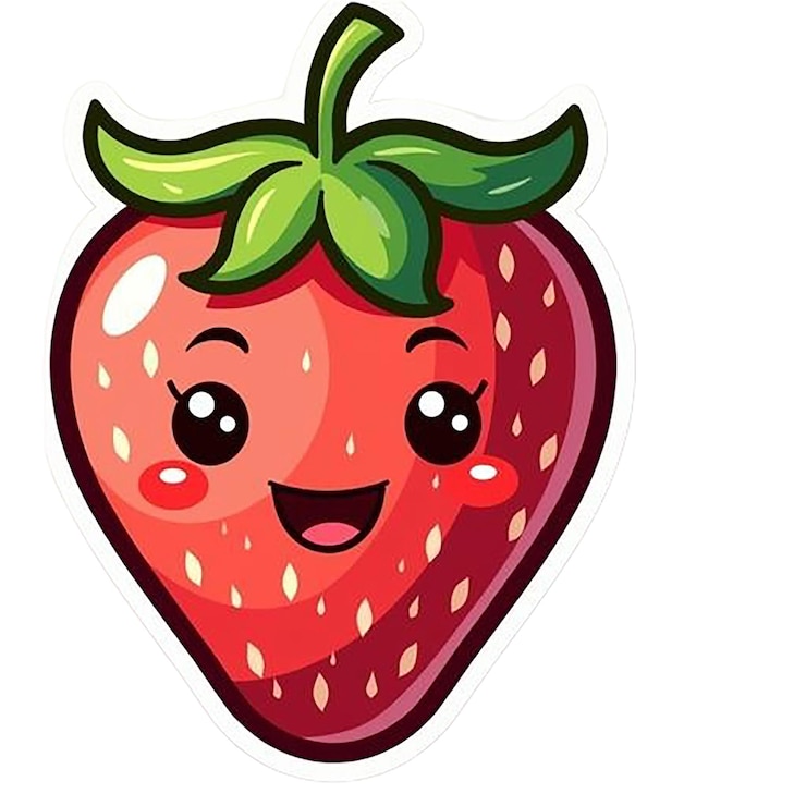 PSD una fragola con una faccia disegnata