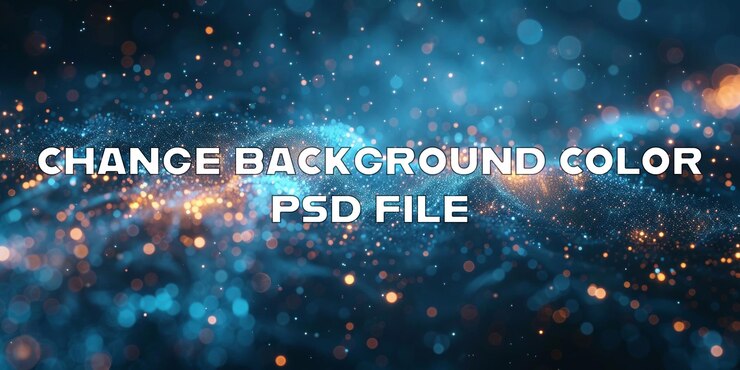 PSD una galassia blu e arancione con molti piccoli punti