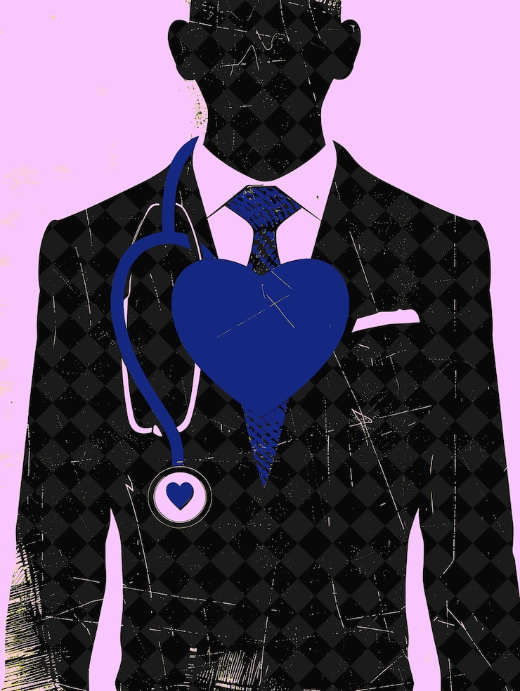 PSD una giacca nera con un cuore sopra