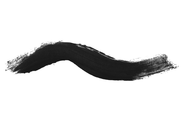 Una linea disegnata con una matita nera su uno sfondo vuoto