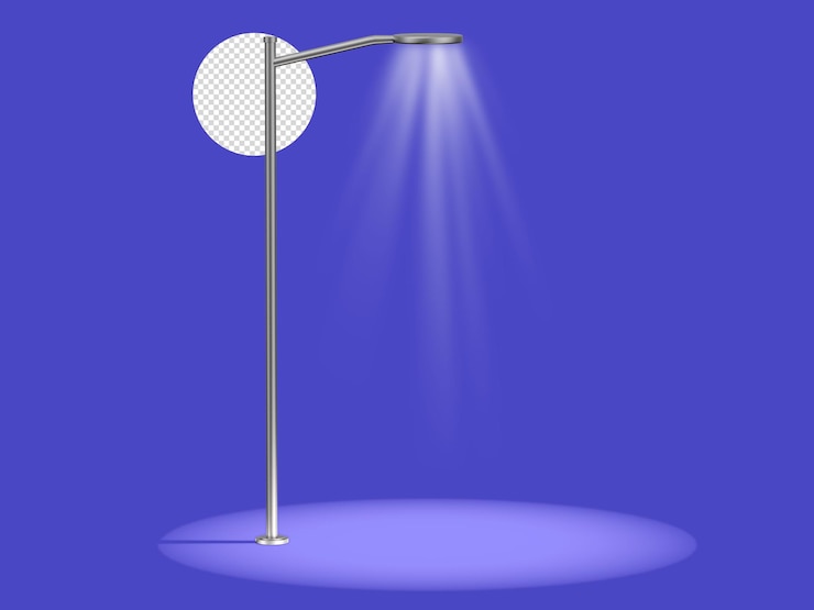 PSD una luce con una luce su di essa che è su uno sfondo blu