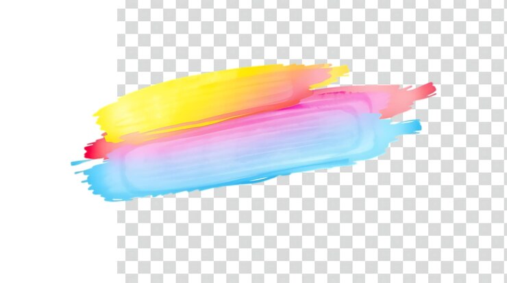 PSD una macchia di colore dell'arcobaleno è mostrata su uno sfondo trasparente