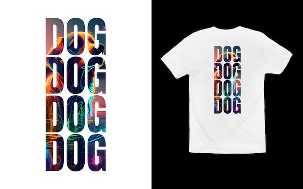 Una maglietta con sopra la scritta cane cane