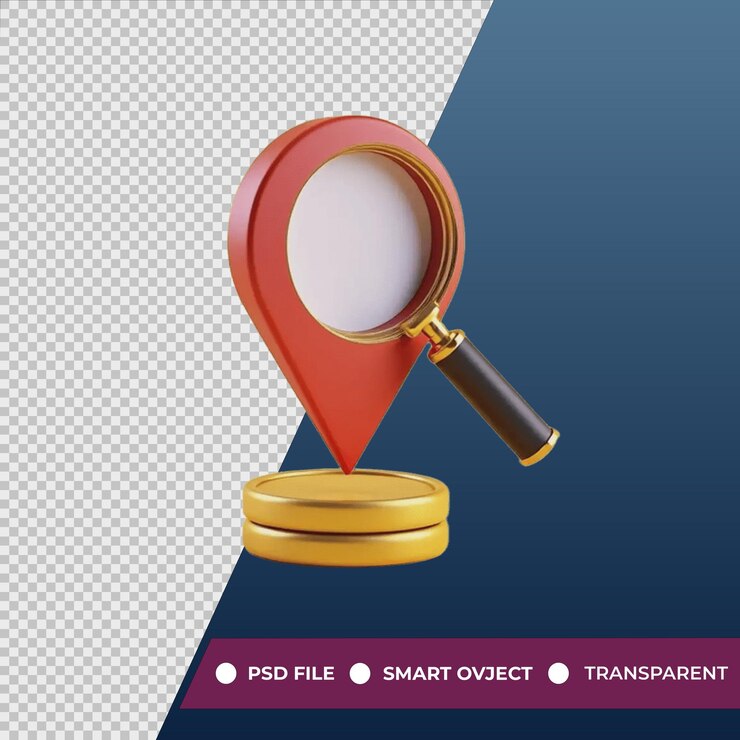 PSD una mappa della parola smart in basso a destra dell'immagine