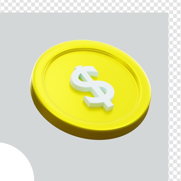 una moneta d'oro con un segno di dollaro