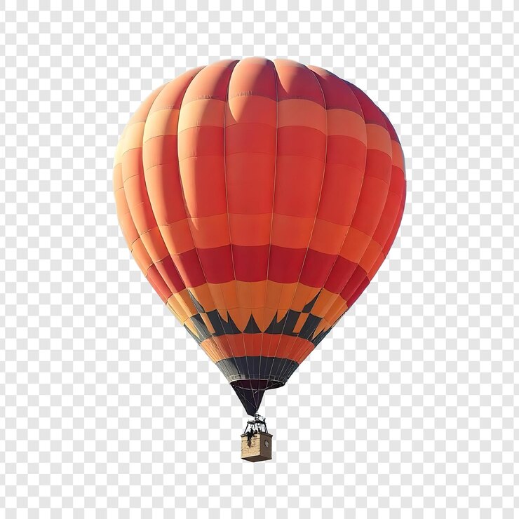 PSD una mongolfiera con le parole aria calda su di essa