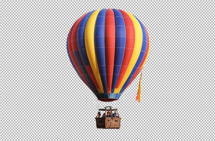 Una mongolfiera galleggia dolcemente