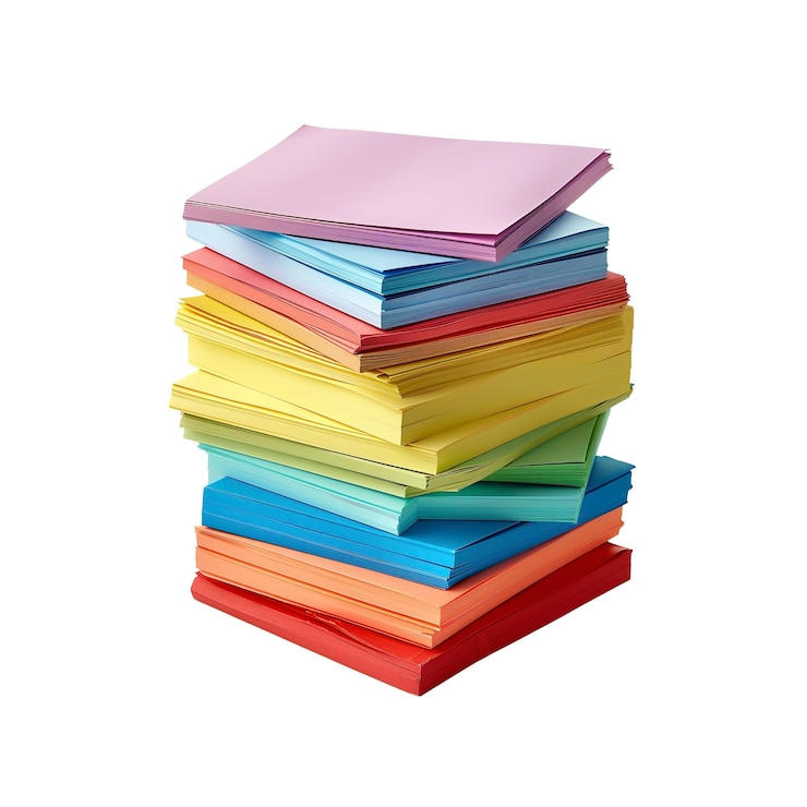 PSD una pila di carte colorate