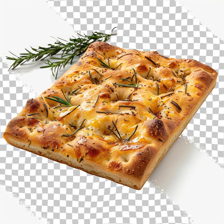 PSD una pizza con un ananas e un pezzo di rosmarino