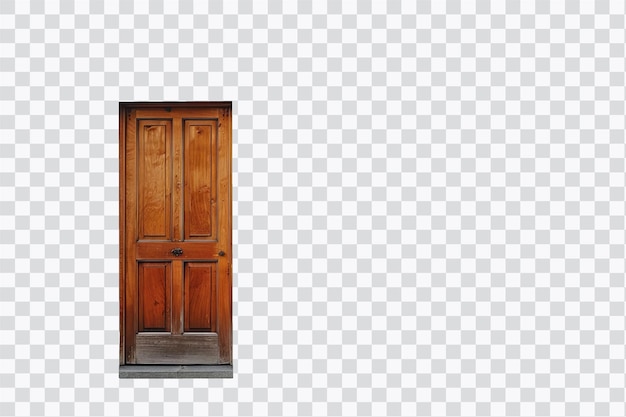 Una porta in legno rustica con un design di pannello classico perfetta per la casa o per progetti architettonici