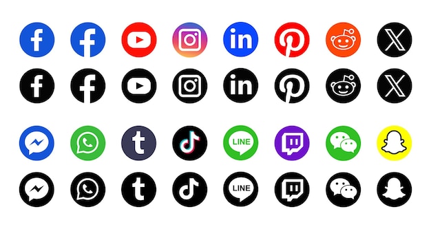 una raccolta di icone Social Media