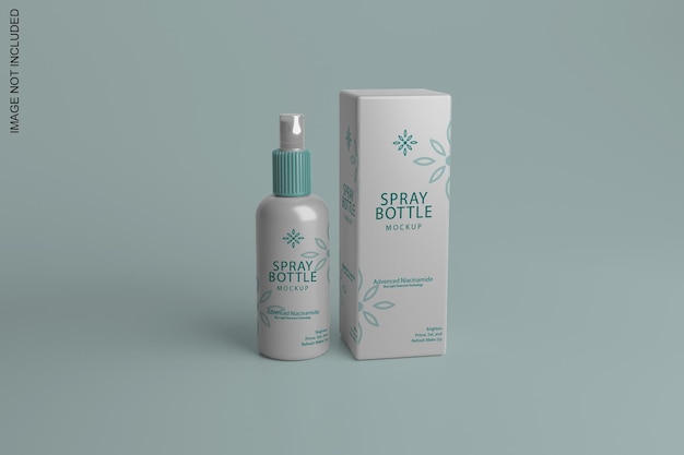 Una scatola di flacone spray accanto a una scatola di liquido.