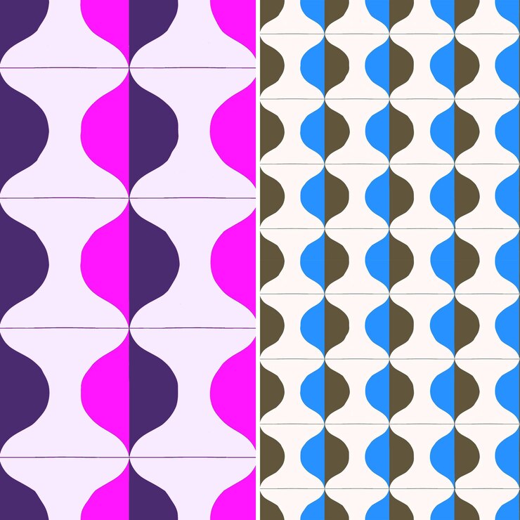PSD una serie di cerchi viola e blu con uno sfondo viola