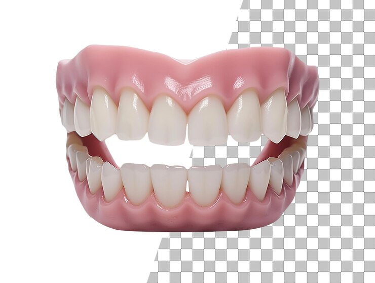 PSD una serie di denti con sfondo trasparente