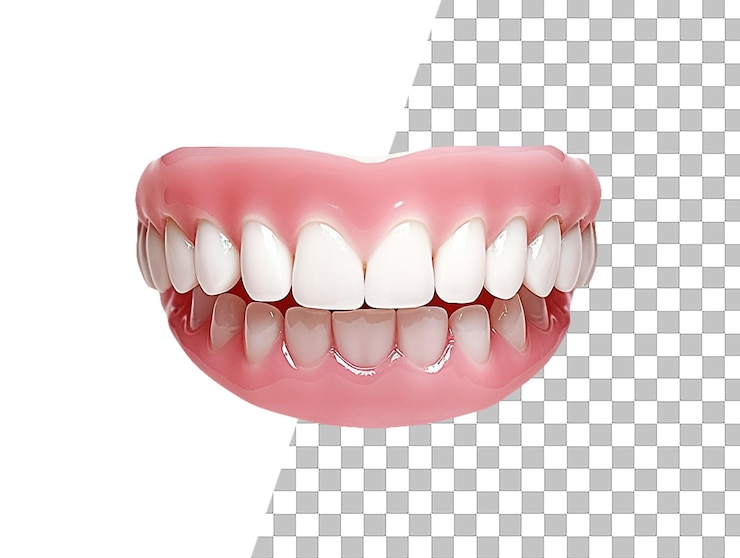 PSD una serie di denti con sfondo trasparente