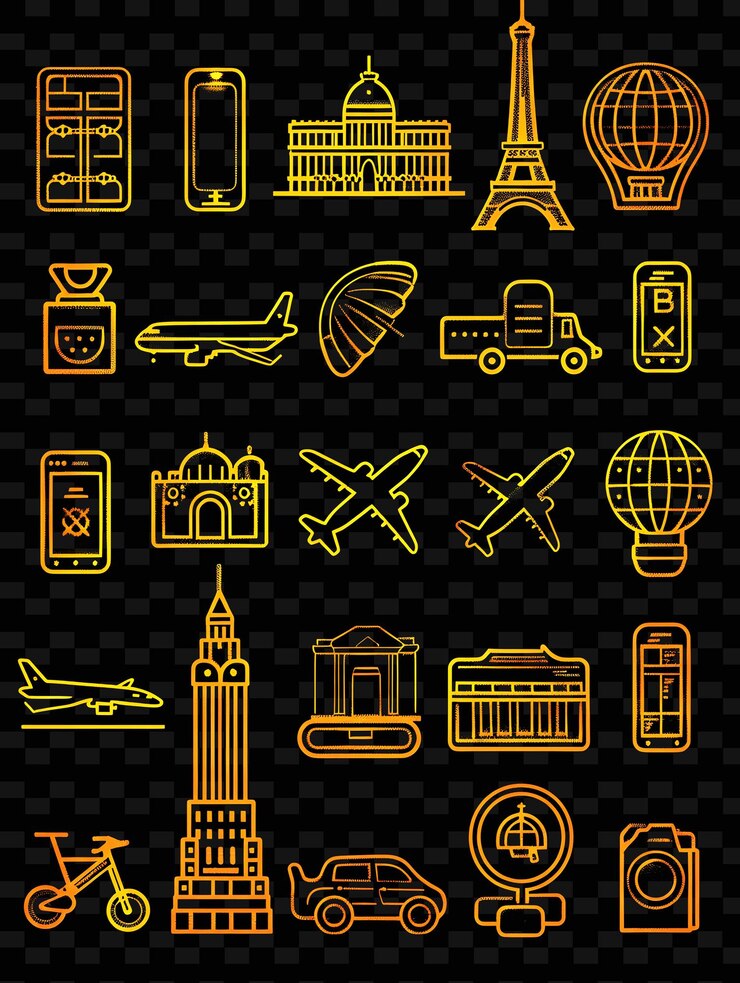 PSD una serie di icone per la città di new york