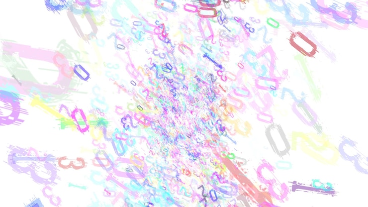 PSD una serie di lettere colorate con il numero 0