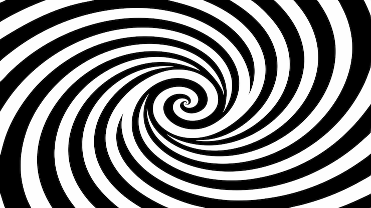PSD una spirale bianca e nera è una spirale