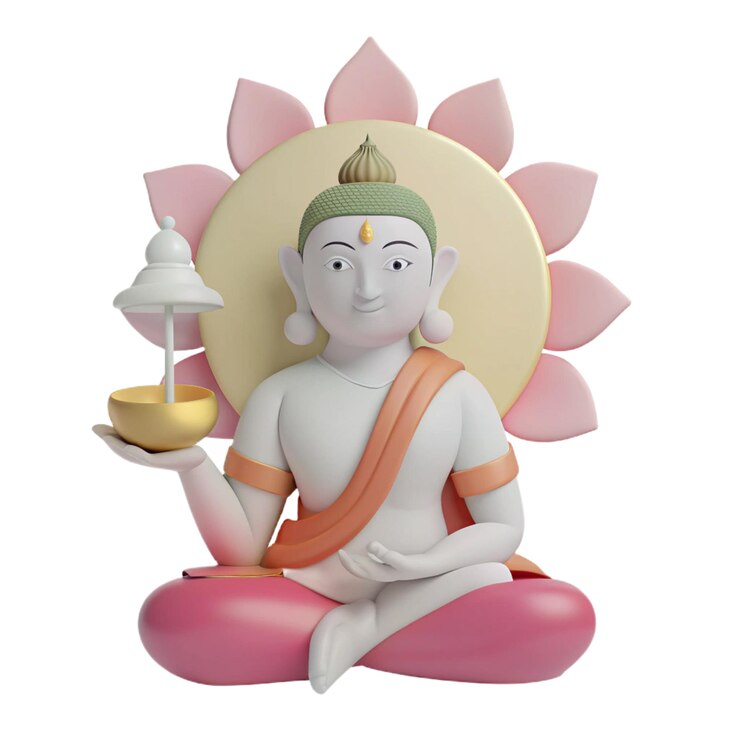 PSD una statua di buddha seduto in posizione di loto