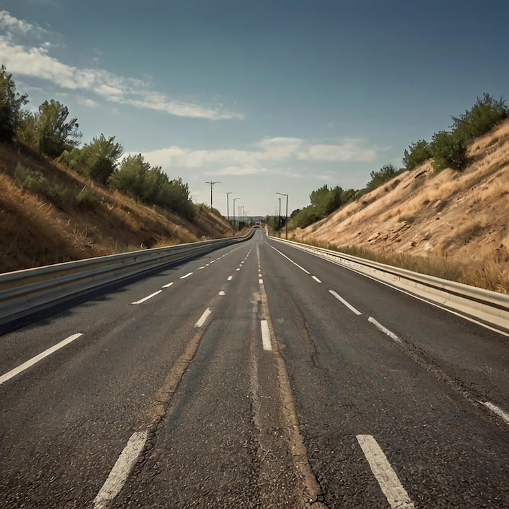 PSD una strada con una linea bianca che dice "non si gira"