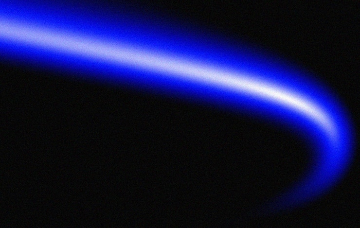 PSD una striscia di luce blu nel buio