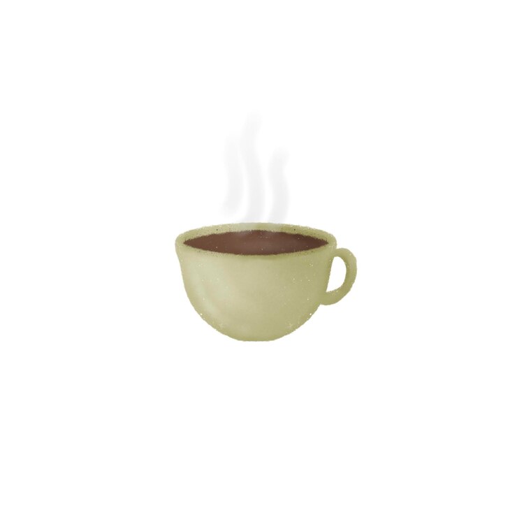 Una tazza di caffè caldo