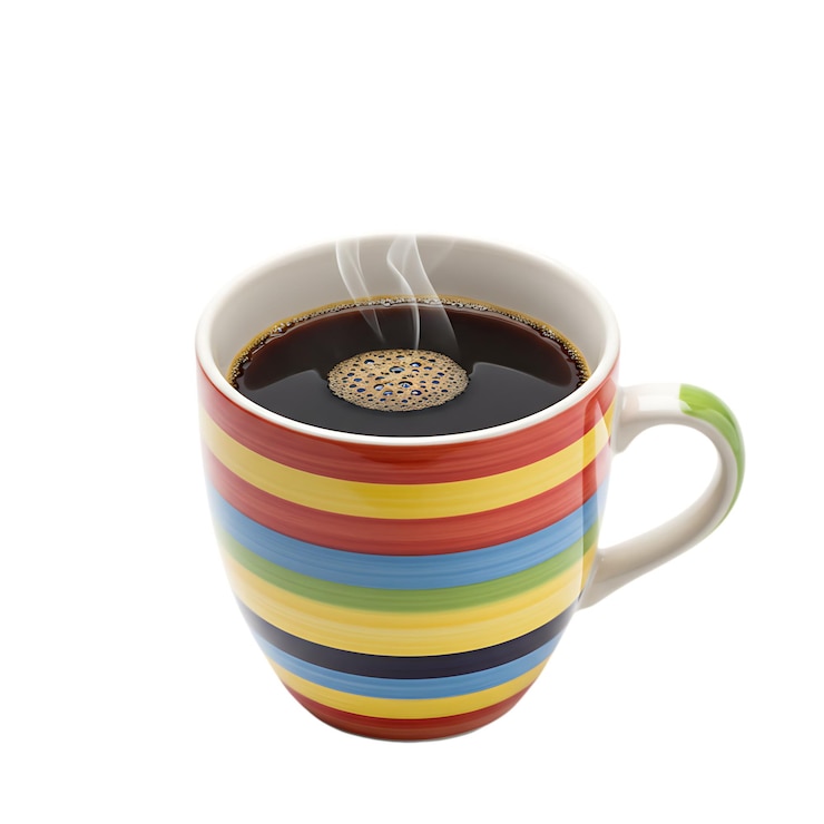 PSD una tazza di caffè colorata con un caffè dentro
