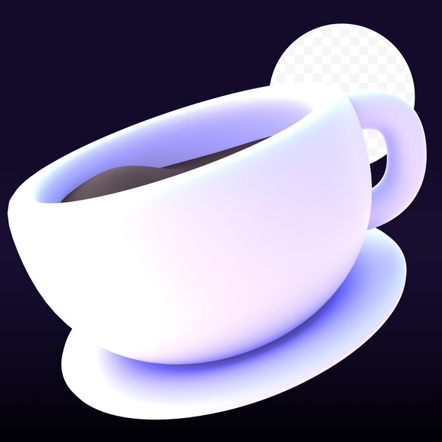 Una tazza e un piattino con un piatto bianco con sopra una palla.