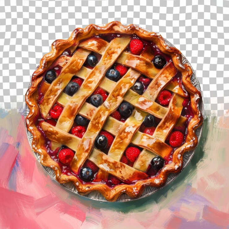PSD una torta con bacche e fragole