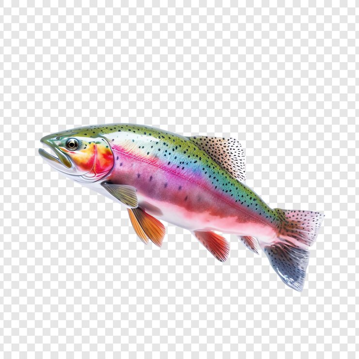 PSD una trota arcobaleno è mostrata in una foto