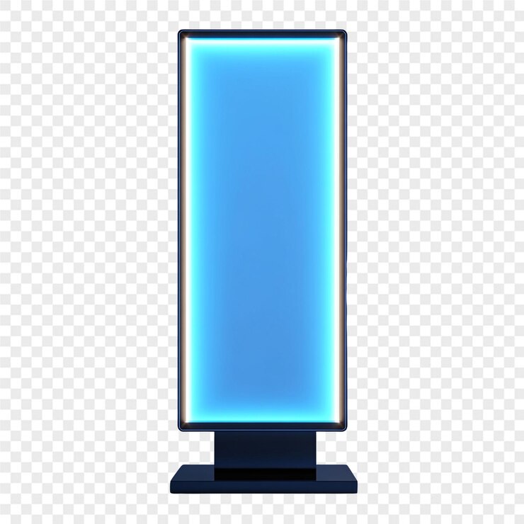 PSD una tv a schermo piatto con una luce blu